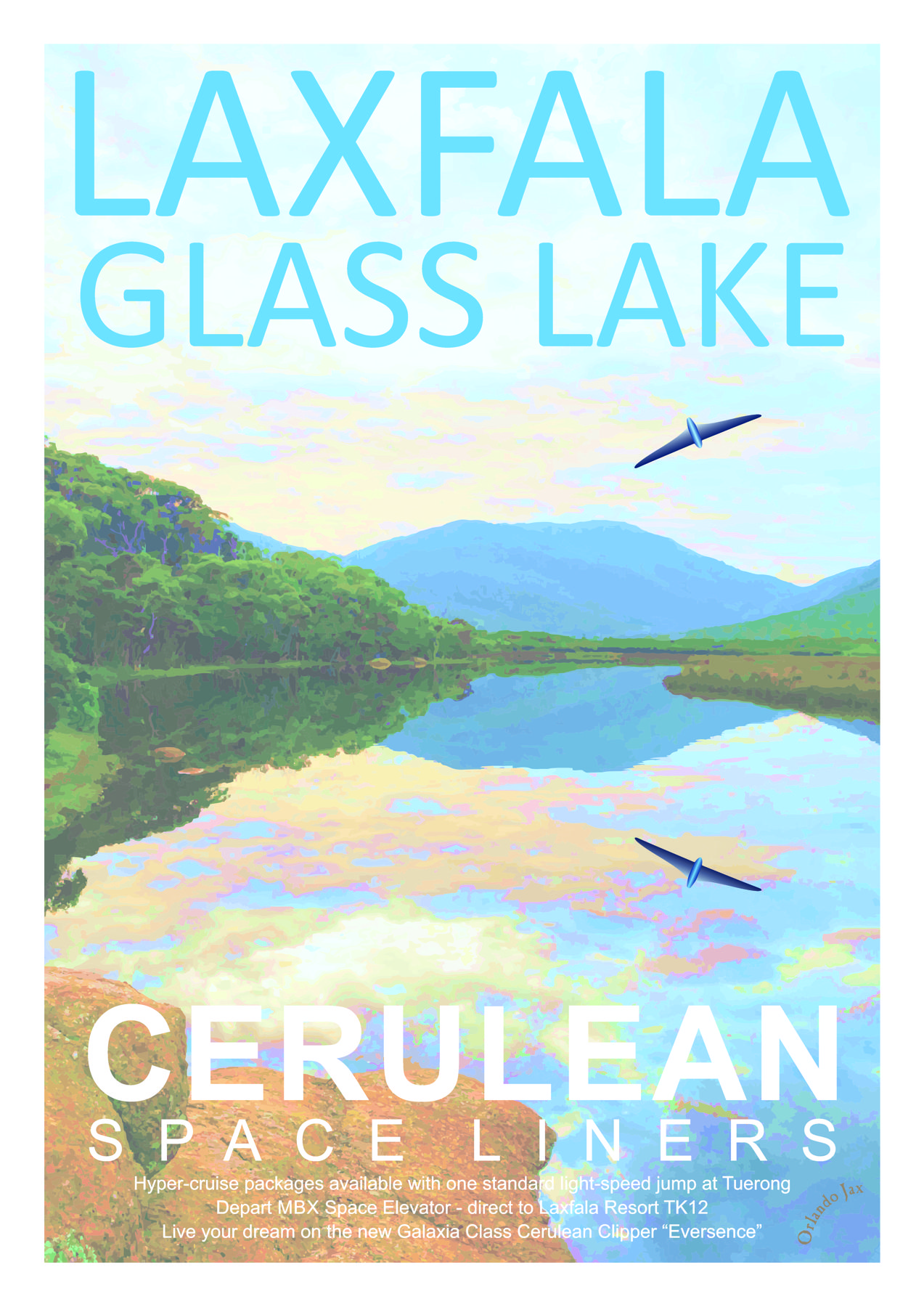 Laxfala Glass Lake Poster